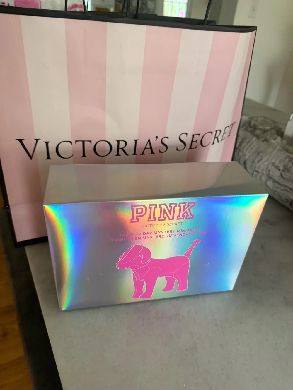 PINK Victoria's Secret Mystery Mini Dog NEW - Pink NEW IN BOX